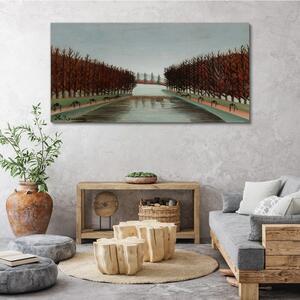 Obraz na plátně Obraz na plátně Park stromy řeka obloha