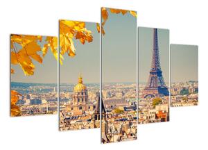 Moderní obraz Paříže - Eiffelova věž (150x105cm)