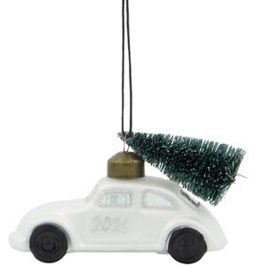House Doctor Skleněná ozdoba Car - White HD392