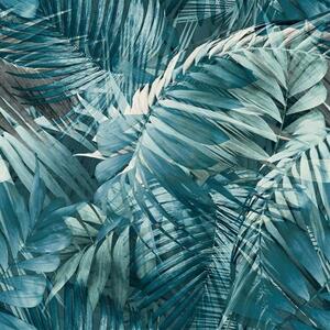 Vliesové tapety na zeď 170705, rozměr 10,05 m x 0,53 m, Tropical Jungle modrá, GRANDECO