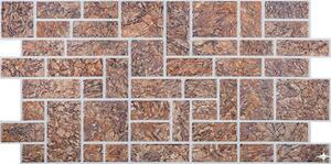 Obkladové panely 3D PVC 50159, rozměr 986 x 496 mm, tloušťka 0,4 mm, břidlice hnědá, REGUL