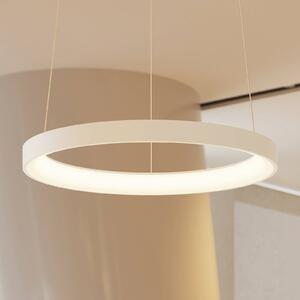 Arcchio LED závěsné světlo Vivy, Ø 58 cm, bílé, kovové, stmívatelný, Bílá / opál, Kuchyň, kov, Moderní