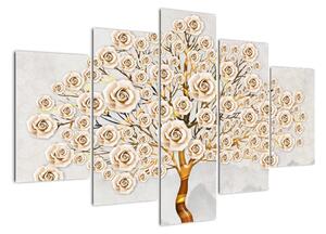 Zlatý strom - moderní obraz (150x105cm)