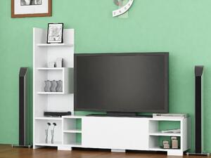 Obývací stěna Perla set (bílá). Akce -21%