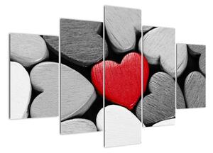 Červené srdce - obrazy na stěnu (150x105cm)