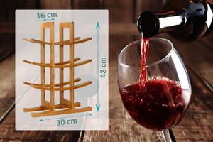 Tutumi, stojan na víno z bambusu 42x30x16 cm, hnědá, HOM-04100