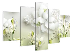 Moderní obraz - květy (150x105cm)
