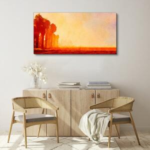 Obraz na plátně Obraz na plátně Abstrakce oranžového lesa