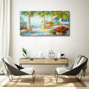 Obraz na plátně Obraz na plátně Abstrakce oranžového lesa