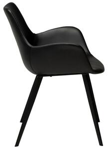 ​​​​​Dan-Form Černá koženková jídelní židle DAN-FORM Hype s područkami