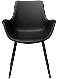 ​​​​​Dan-Form Černá koženková jídelní židle DAN-FORM Hype s područkami