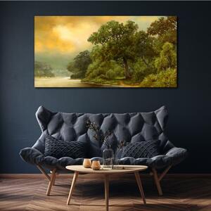 Obraz na plátně Obraz na plátně Lesní řeka Sky