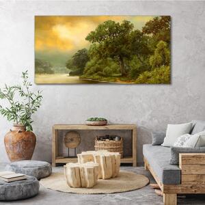 Obraz na plátně Obraz na plátně Lesní řeka Sky