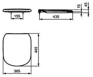 Ideal Standard Tesi Sedátko k WC, softclose T352901