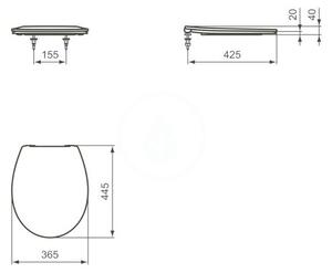 Ideal Standard WC sedátko Softclose bílé E131801