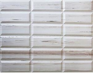 Obkladové 3D PVC panely 13, rozměr 440 x 580 mm, obklad krémový dekor Travertin, IMPOL TRADE