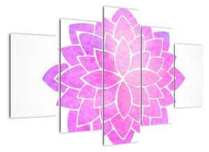 Obraz: růžová mandala (150x105cm)