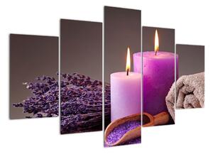 Obraz - Relax, svíčky (150x105cm)