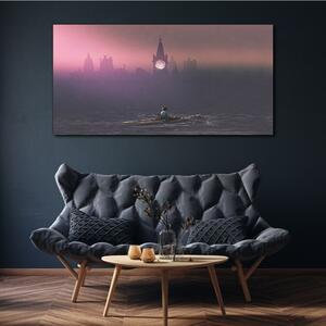 Obraz na plátně Obraz na plátně Baby loď panoráma města