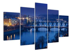 Obraz večerní Prahy (150x105cm)