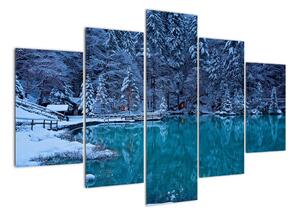 Obraz zimního jezera (150x105cm)
