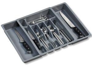 Plastový kuchyňský organizér Loft Grey, 50x38 cm