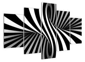 Černobílý abstraktní obraz (150x105cm)