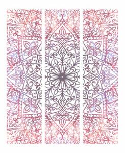Paraván mandala v odstínech růžové Velikost (šířka x výška): 135x172 cm