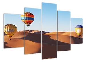 Obraz- horkovzdušné balóny v poušti (150x105cm)