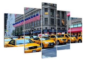 Moderní obraz - žluté taxi (150x105cm)
