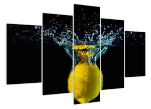 Obraz citrónu ve vodě (150x105cm)
