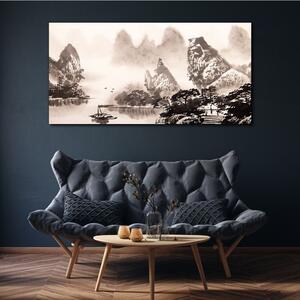 Obraz na plátně Obraz na plátně Čínské inkoustové lodě
