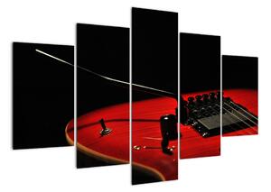 Obraz červené kytary (150x105cm)
