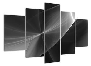 Černobílý abstraktní obraz (150x105cm)