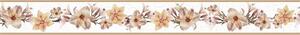 Samolepící bordura D 58-056-1, rozměr 5 m x 5,8 cm, květy lilie oranžové, IMPOL TRADE