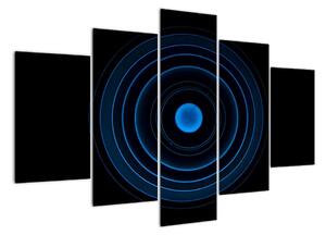 Modré kruhy - obraz (150x105cm)
