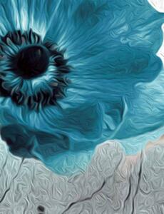 Obraz tyrkysový květ Velikost (šířka x výška): 40x40 cm