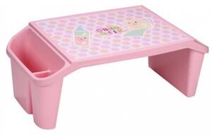 UD Jídelní stolek pro děti i dospělé, růžová