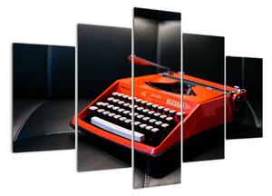 Obraz červeného psacího stroje (150x105cm)