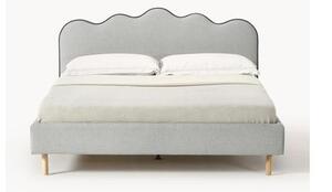 Čalouněná postel s vlnitým čelem Romy