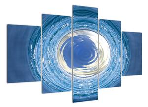 Moderní obraz - modrá abstrakce (150x105cm)