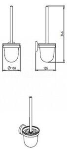 Novaservis WC štětka, chrom 6133,0