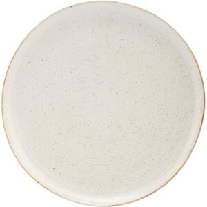 House Doctor Bílo šedý porcelánový mělký talíř Pion 28,5 cm
