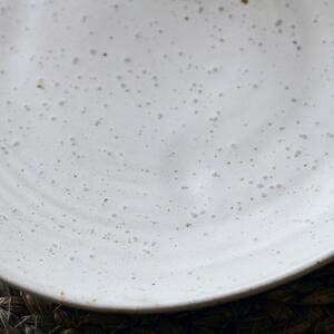 House Doctor Bílý kameninový dezertní talíř Pion 16,5 cm