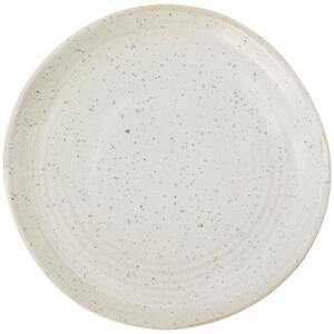 House Doctor Bílo šedý porcelánový dezertní talíř Pion 16,5 cm