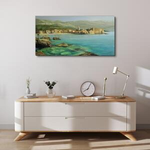 Obraz na plátně Obraz na plátně Mořské město hory