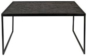 White Label Černý teakový konferenční stolek WLL PARKER 80 x 80 cm