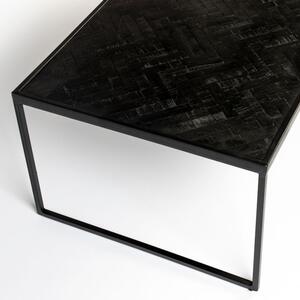 White Label Černý teakový konferenční stolek WLL PARKER 120 x 60 cm
