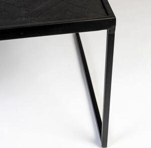 White Label Černý teakový konferenční stolek WLL PARKER 120 x 60 cm