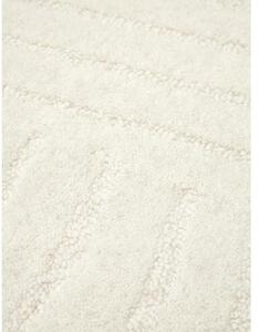 Kulatý ručně tkaný vlněný koberec Mason